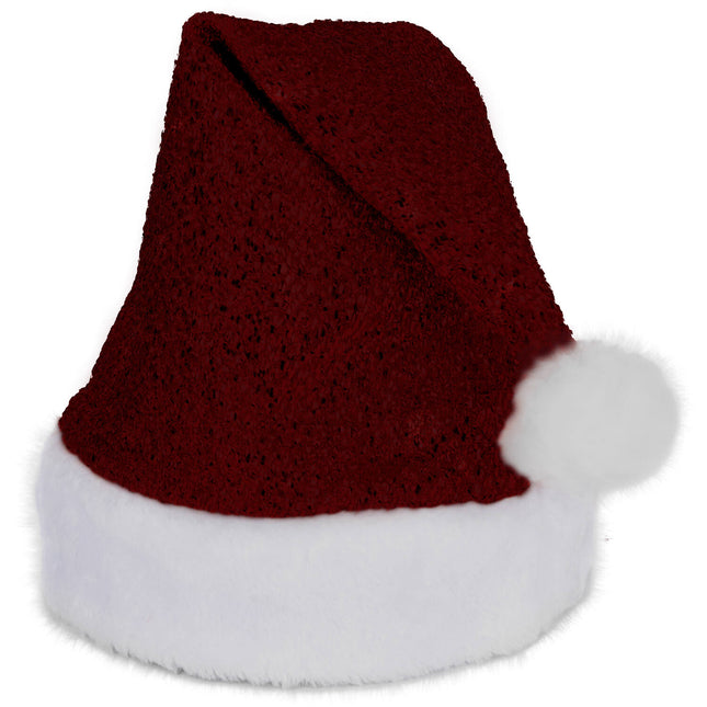 Weihnachtsmannmütze Rot Glitzer