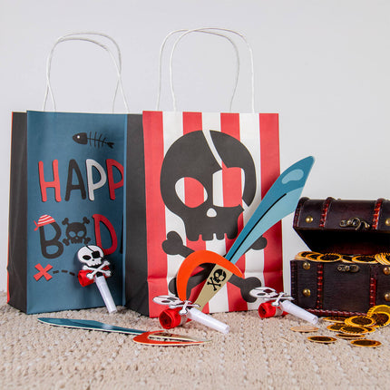 Geschenktüten - Piratenparty - 20 x 27 cm - 6 Stück