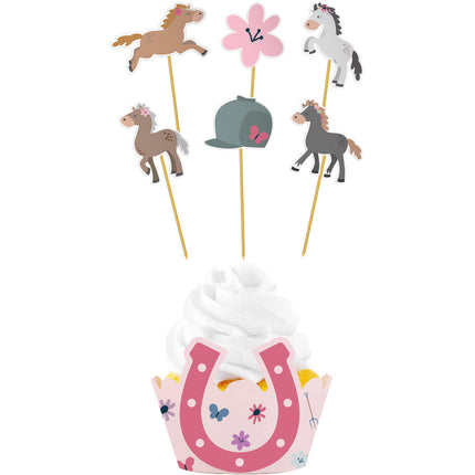 Pferd Cupcake Toppers 12 Stück