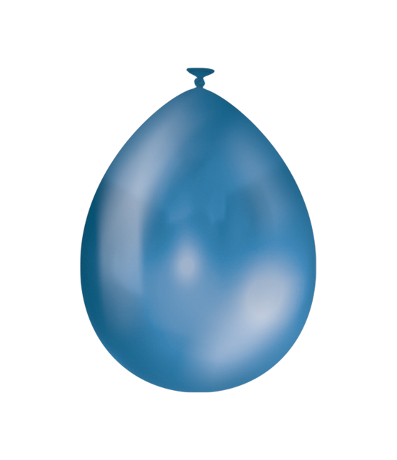 Blaue Latex Ballons Metallic 30cm 10Stk