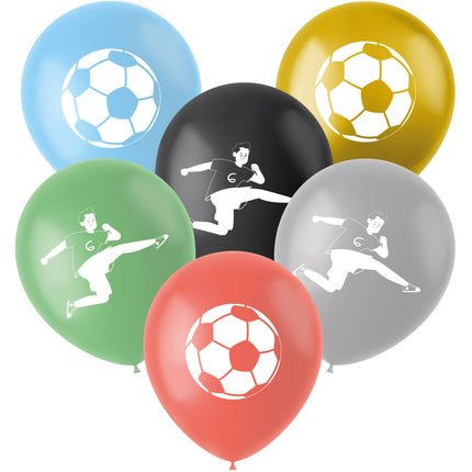 Fußball Ballons Bunt 33cm 6Stk