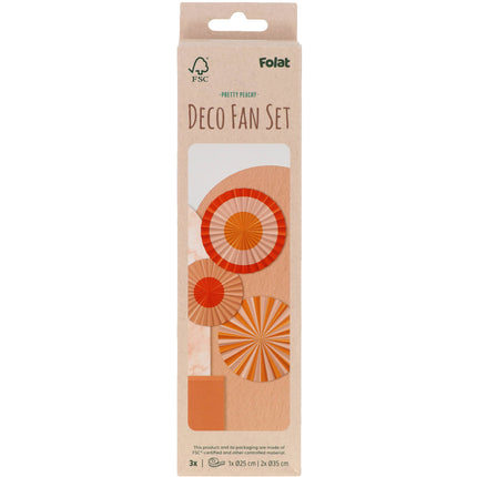 Papierfächer Orange 35cm 3Stück