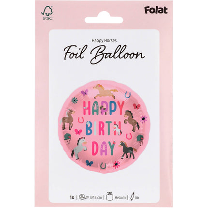 Folienballon - Happy Horses - 45 cm