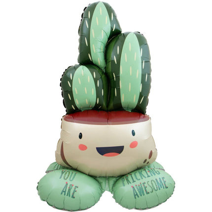 Cactus Helium Ballon Met Standaard Leeg 81cm - Partywinkel - 8714572285919