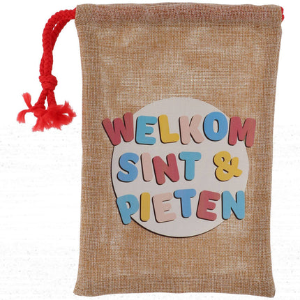 Handout-Tasche Welcome Saint und Pieten Jute