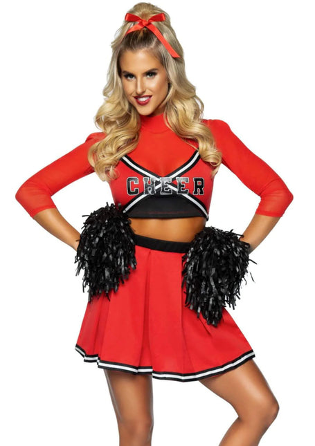 Cheerleader Pak Dames Leg Avenue - Partywinkel - 714718550282