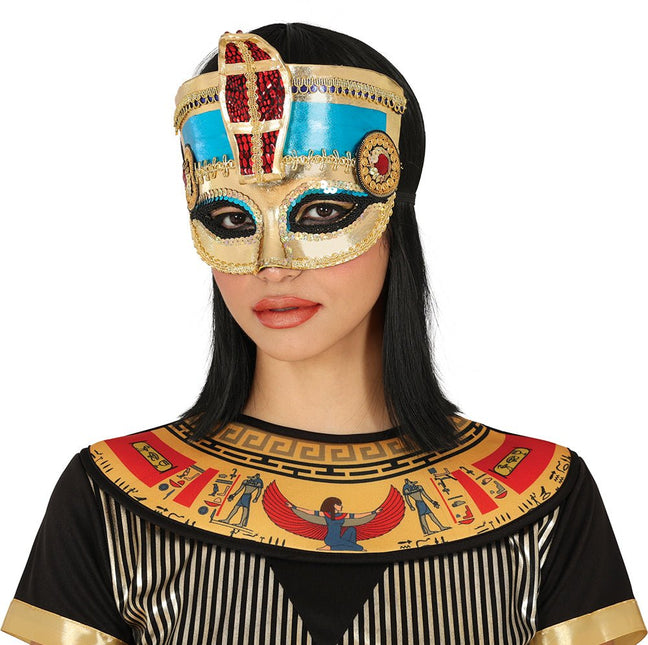 Cleopatra Oogmasker Goud - Partywinkel - 8434077120002