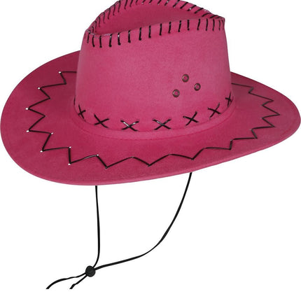 Cowboy Hoed Fuchsia - Partywinkel - 8434077230275