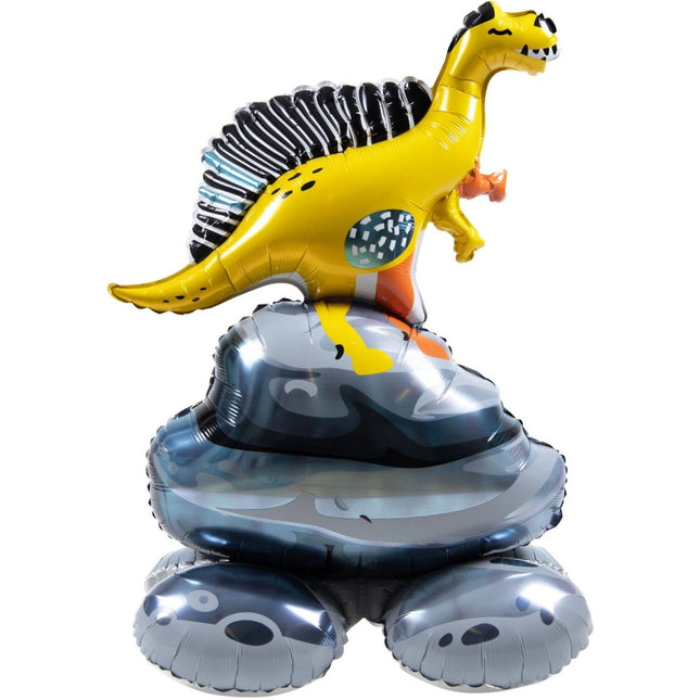 Dino Helium Ballon Met Standaard Leeg 80cm - Partywinkel - 8714572285933