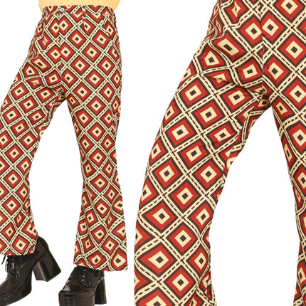 Disco 70S Broek Gekleurd Dames - Partywinkel - 8434077271551