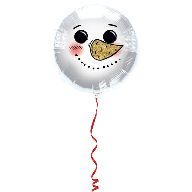 Folienballon Schneemann 45cm Leer