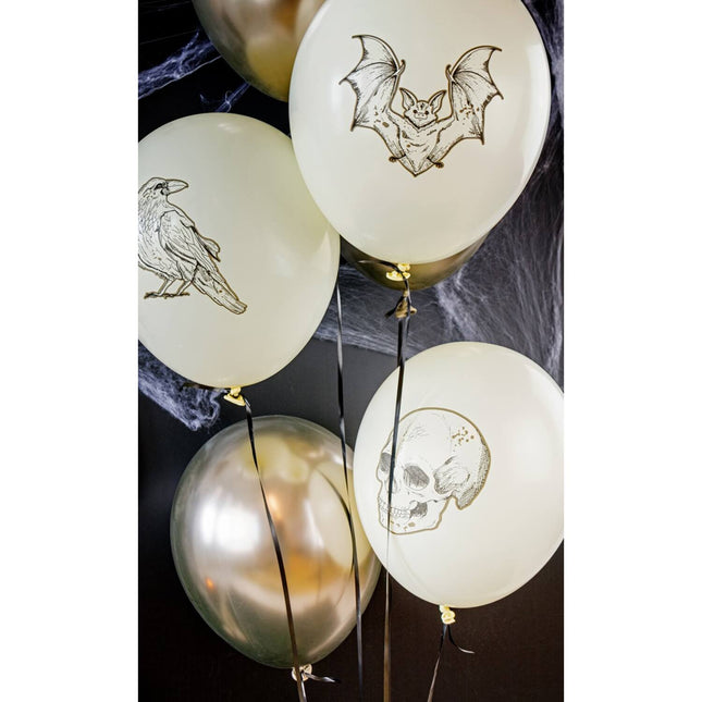 Halloween Ballons Creepy Curiosities 6 Stück