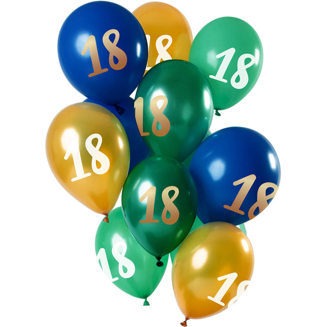 Ballons 18 Jahre Mix 30cm 12 Stk.