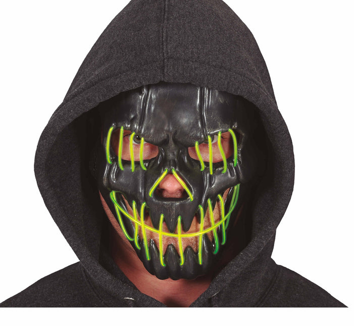 Halloween Maske lächelnd mit Licht