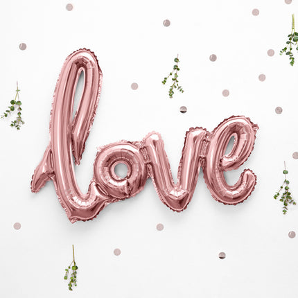 Buchstaben-Ballon-Set Liebe Rose Gold Leer 73cm