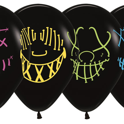 Ballons Masken Neon Tinte Schwarz 30cm 25Stk