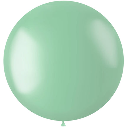 Mintgrüner Ballon Metallic Mintgrün 80cm