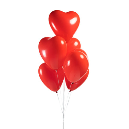 Rote Herz Ballons 30cm 6Stück