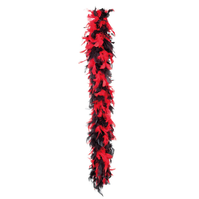 Schwarze Boa mit Rot 1,8m