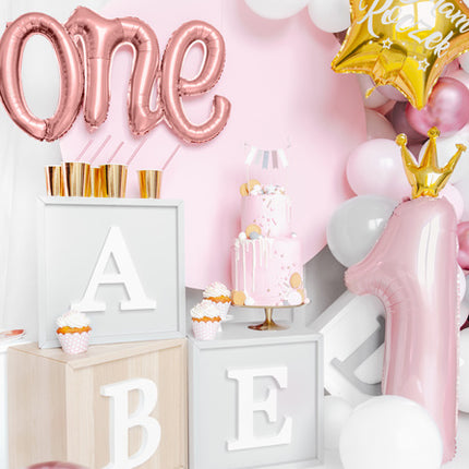 Buchstaben-Ballon-Set Eine Rose Gold Leer 66cm