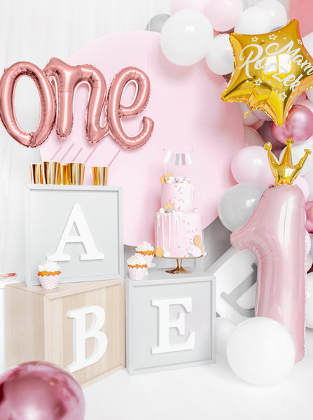 Buchstaben-Ballon-Set Eine Rose Gold Leer 66cm