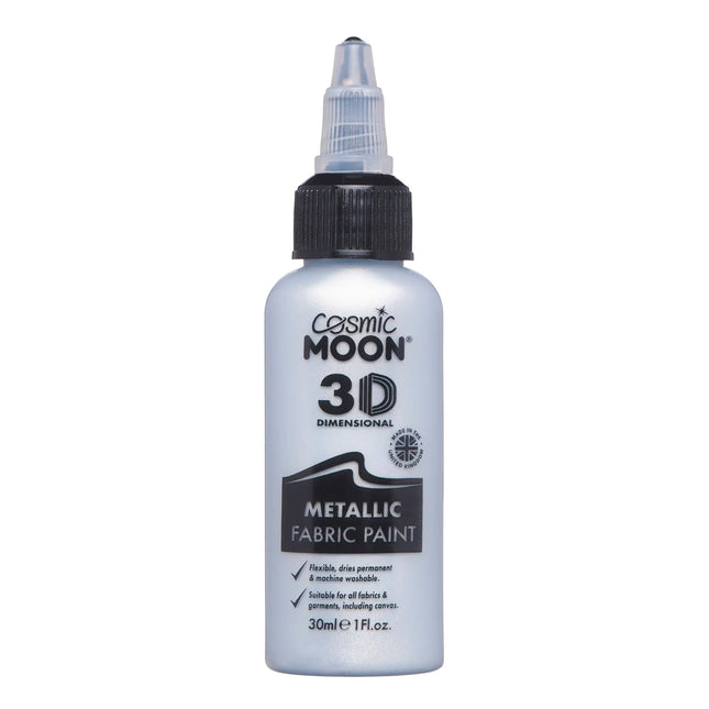 Cosmic Moon Metallic-Stofffarbe Silber 30ml