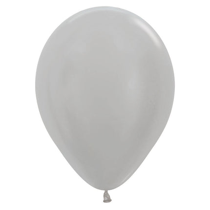 Ballons Perle Silber 23cm 50Stück