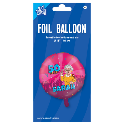 Helium Ballon Sarah Cartoon Leer 30cm