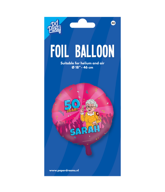 Helium Ballon Sarah Cartoon Leer 30cm