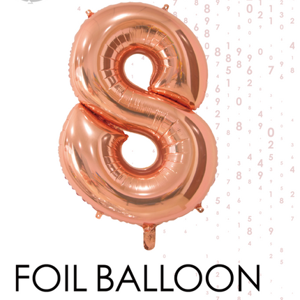 Folienballon Figur 8 Rose Gold 66cm