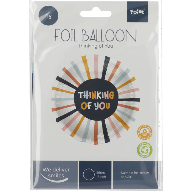 Heliumballon Thinking Of You Leer 45cm