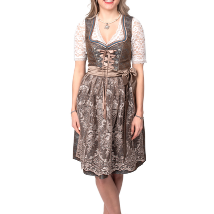 Grünes Dirndlkleid Oktoberfest Damen Jaquard