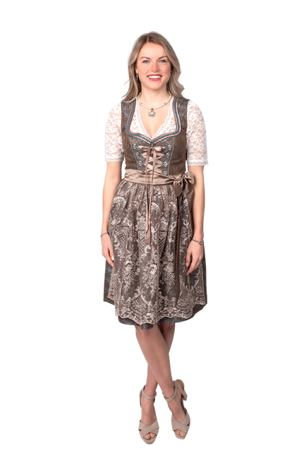 Grünes Dirndlkleid Oktoberfest Damen Jaquard