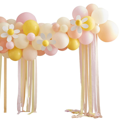 Ballonbogen Pastellblumen