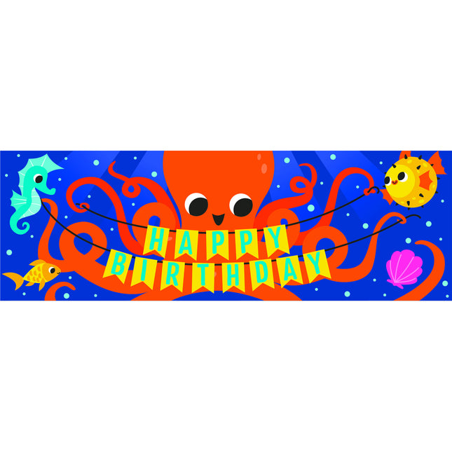 Happy Birthday Banner Oktopus 1.52m