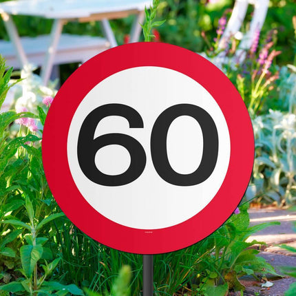 Gartenschild 60 Jahre Verkehrsschild 52cm