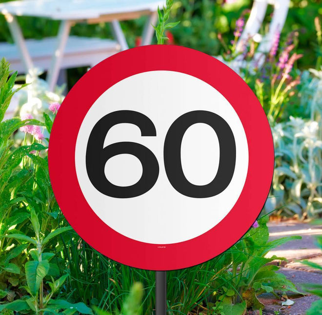 Gartenschild 60 Jahre Verkehrsschild 52cm