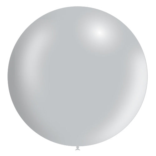 Silberner Riesenballon XL Metallic 91cm