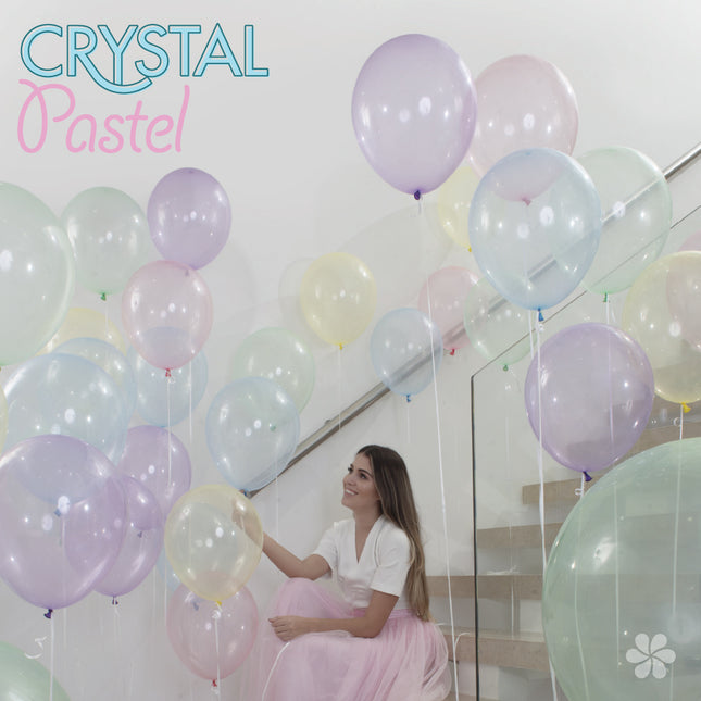 Ballons Crystal Pastell Grün 331 30cm 50Stk