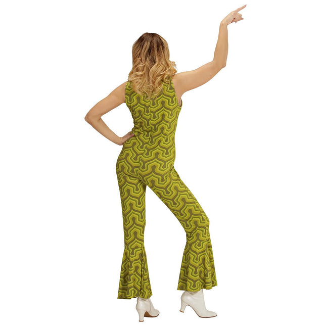 Disco 70S Jumpsuit Grün Damen