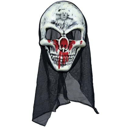 Halloween Maske Totenkopf Blut