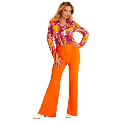 Disco 70S Hose Orange Damen