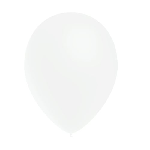 Weiße Luftballons Metallic 25cm 50Stk