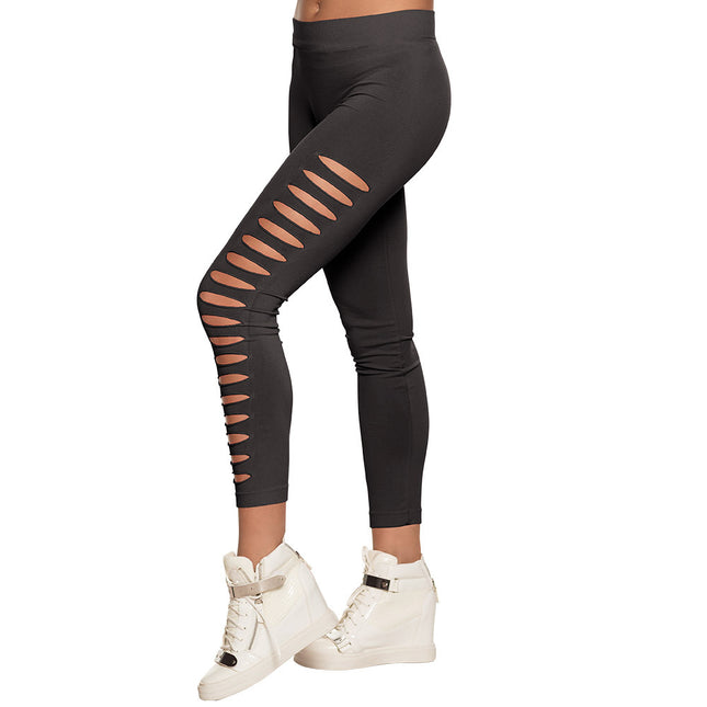 Schwarze Legging Löcher