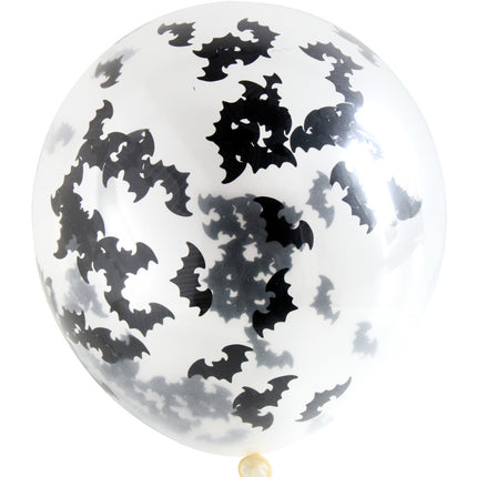 Halloween Ballons Fledermaus Konfetti 30cm 4Stk