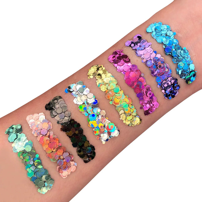 Moon Glitter Holographic Chunky Glitter Silber 3g