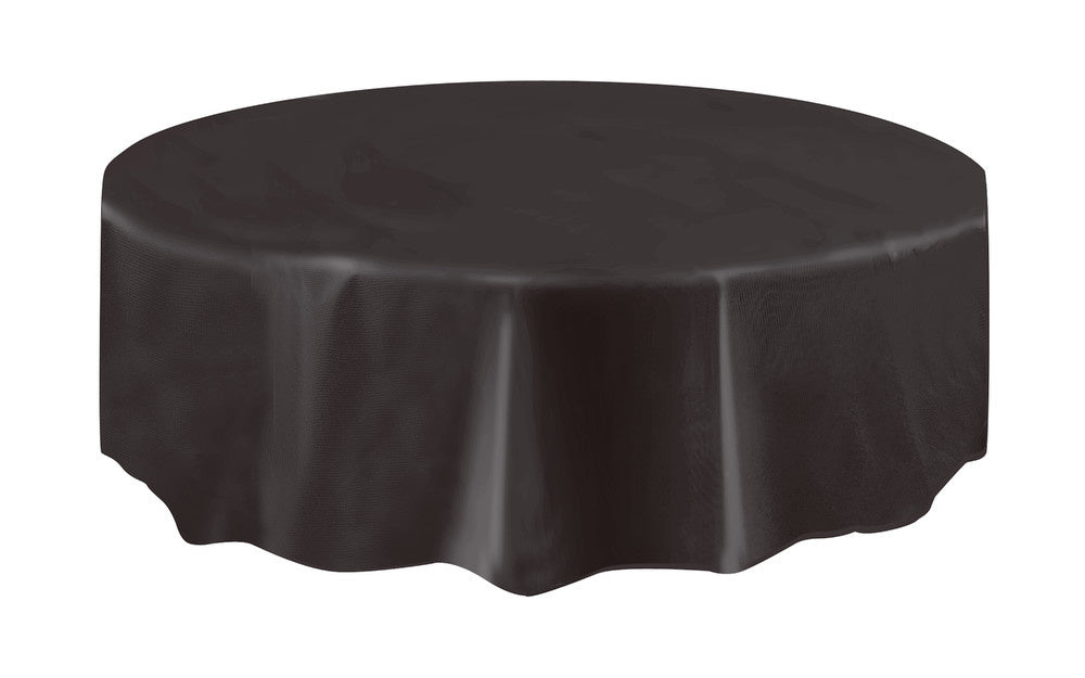 Schwarzes Tischtuch Rund Kompakt 2.13m