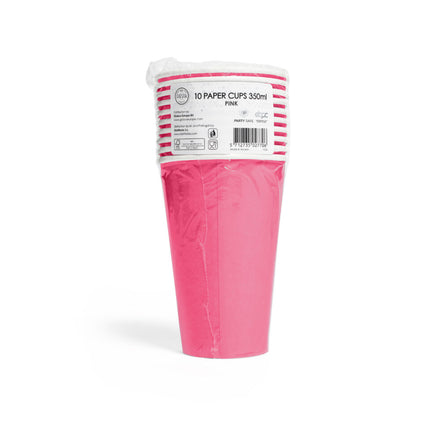 Fuchsia Becher Papier 350ml 10 Stk.