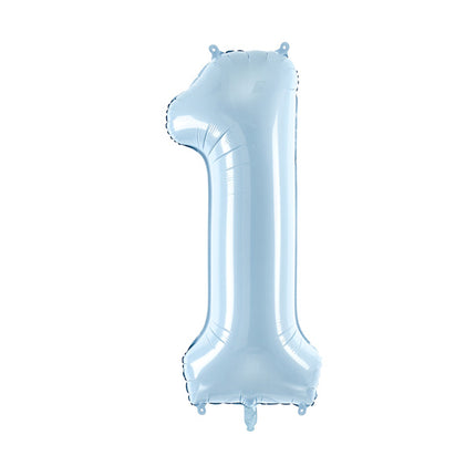 1 Jahr Figur Ballon Hellblau Leer 72cm