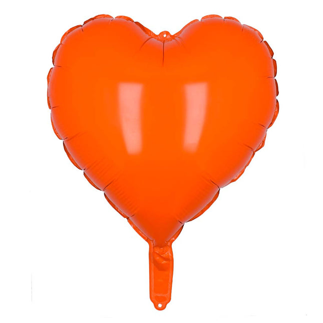 Orange Helium Ballon Herz 45cm